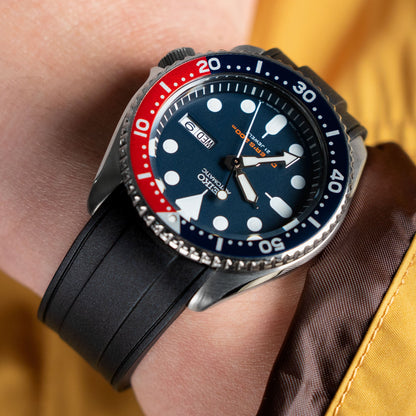 Seiko Skx007 Crafter Rubber Strap Watch Band Seiko Skx Blacked Out