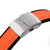 StrapXPro - SX1A Rubber Strap for Seiko SKX007, Orange / Black